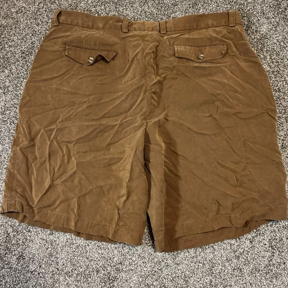 Tori Richard Bermuda Shorts Men Size 42 Brown Athleisure Golf Tencell‎